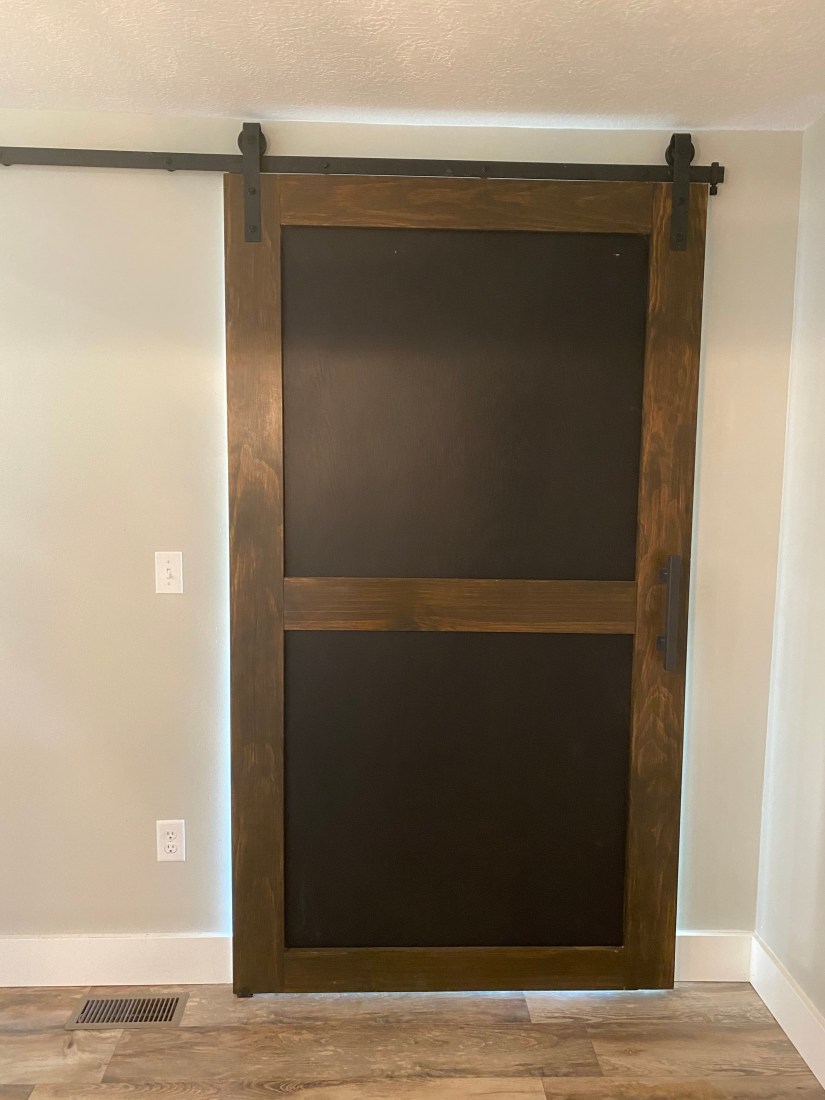 chalk paint barn door